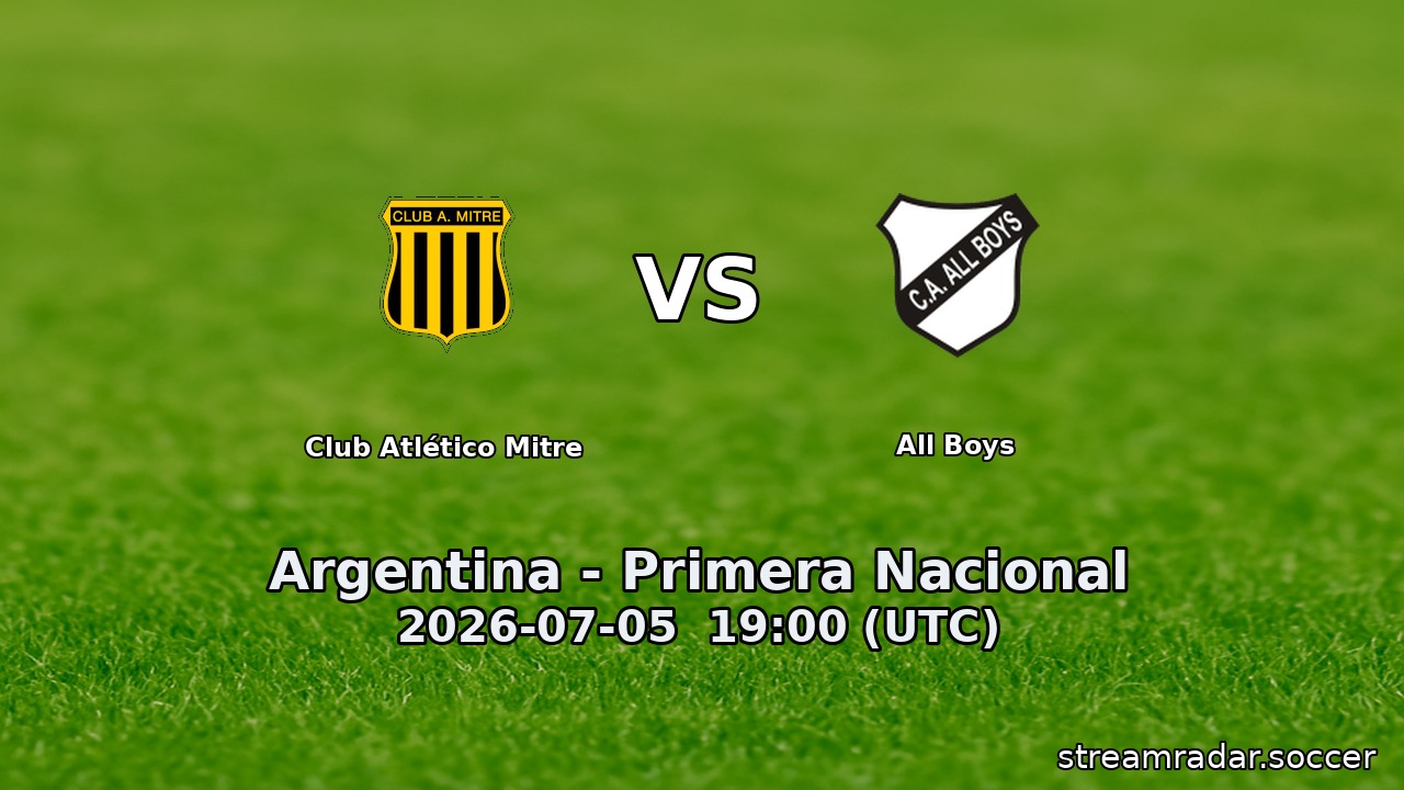 Club Atlético Mitre vs All Boys