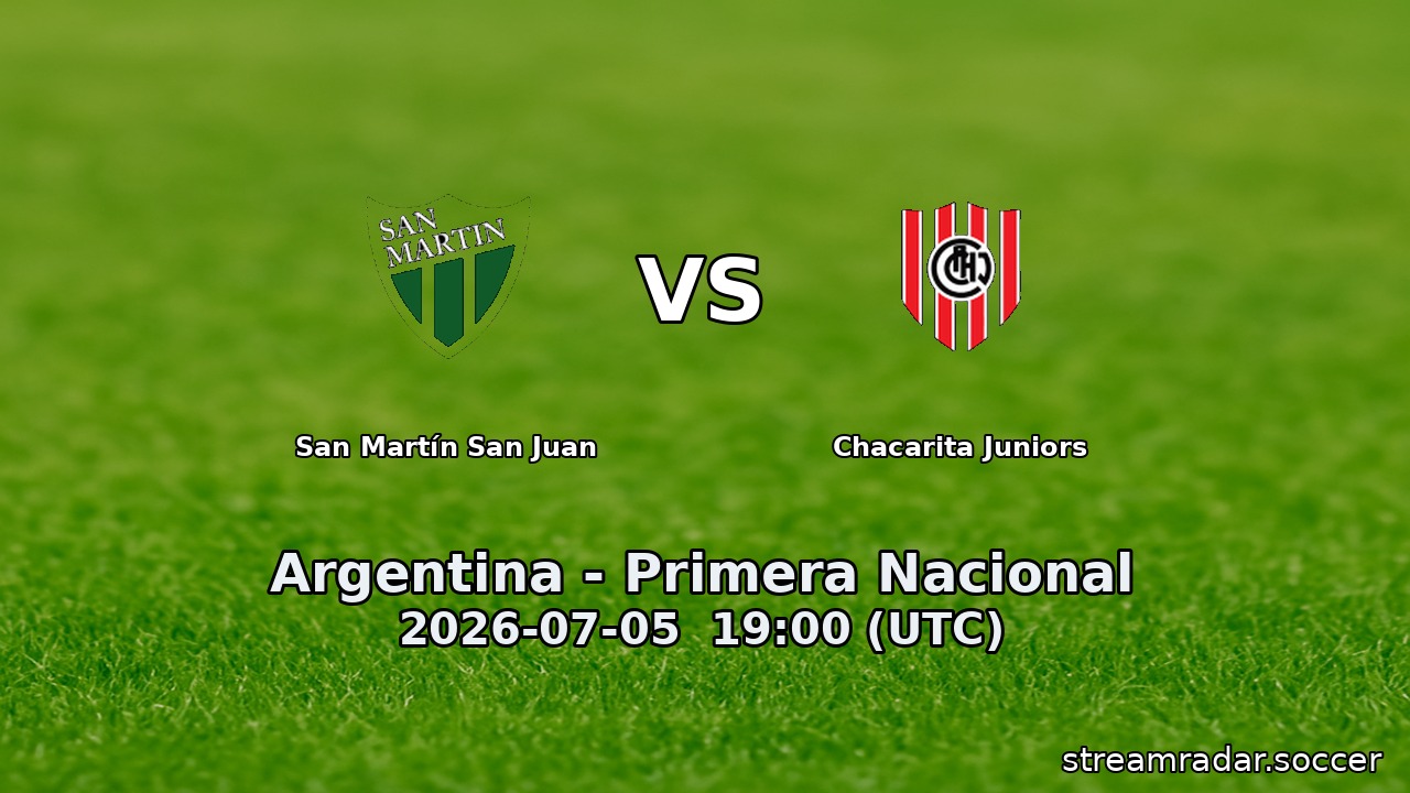 San Martín San Juan vs Chacarita Juniors