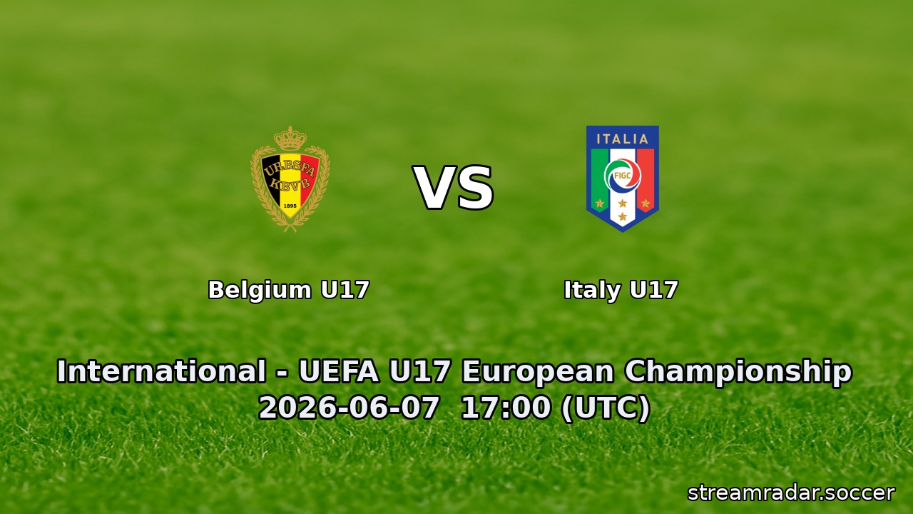 Belgium U17 vs Italy U17