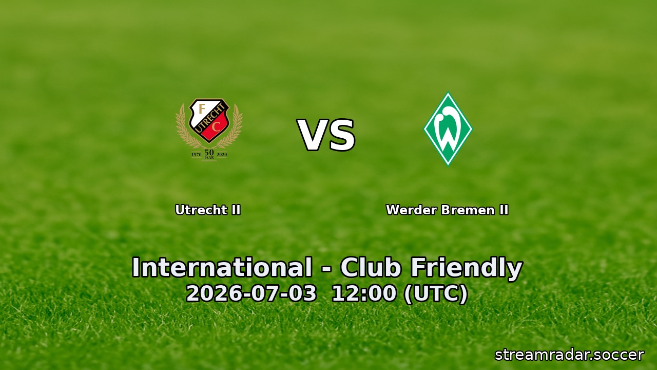 Utrecht II vs Werder Bremen II
