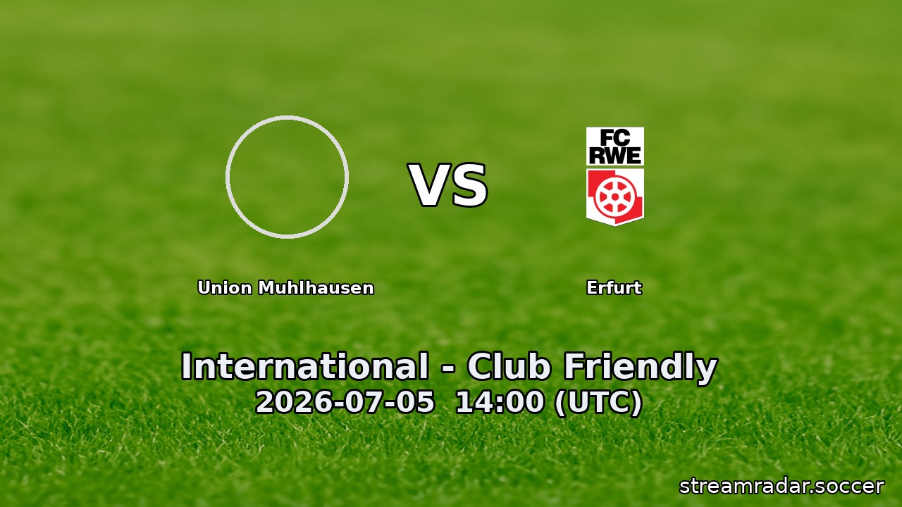 Union Muhlhausen vs Erfurt