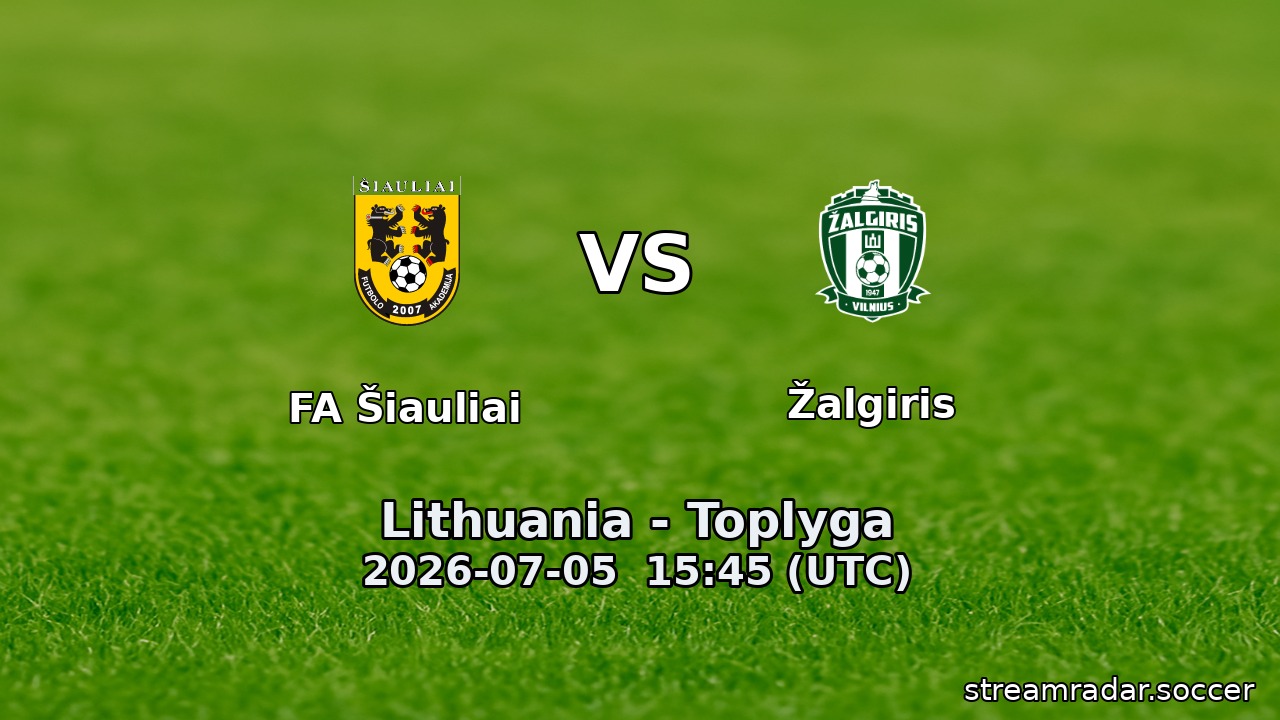 FA Šiauliai vs Žalgiris