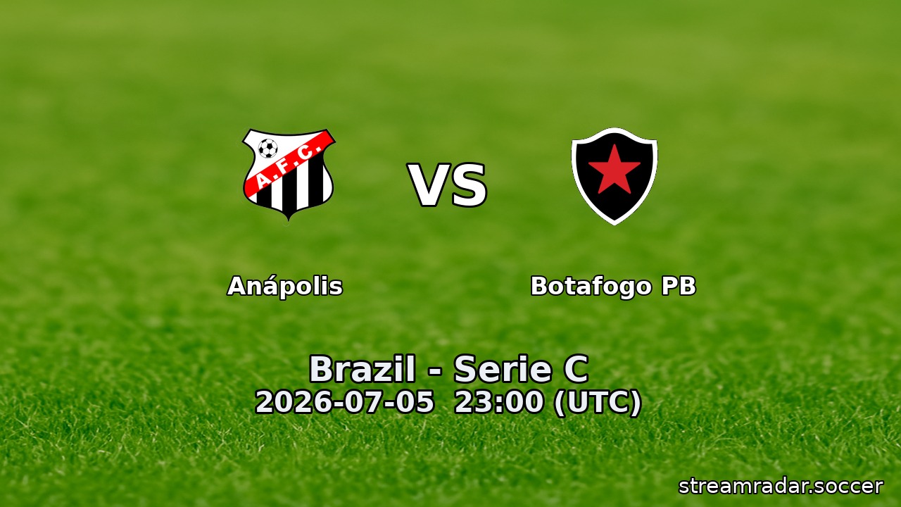 Anápolis vs Botafogo PB