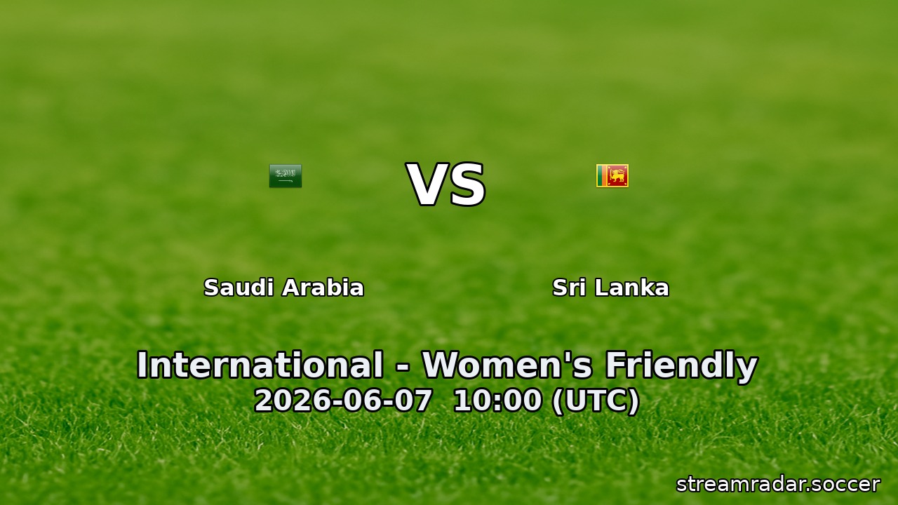 Saudi Arabia vs Sri Lanka