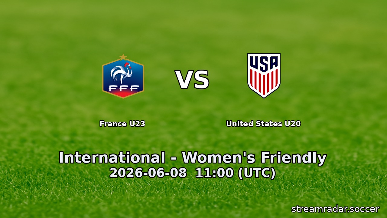France U23 vs United States U20