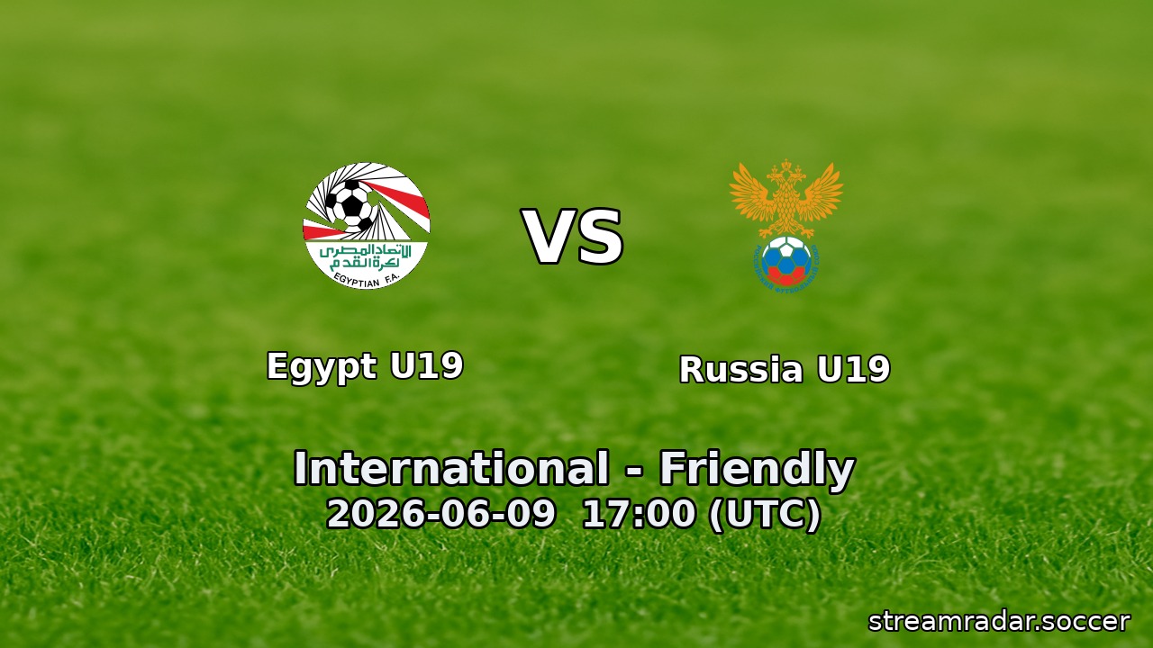Egypt U19 vs Russia U19