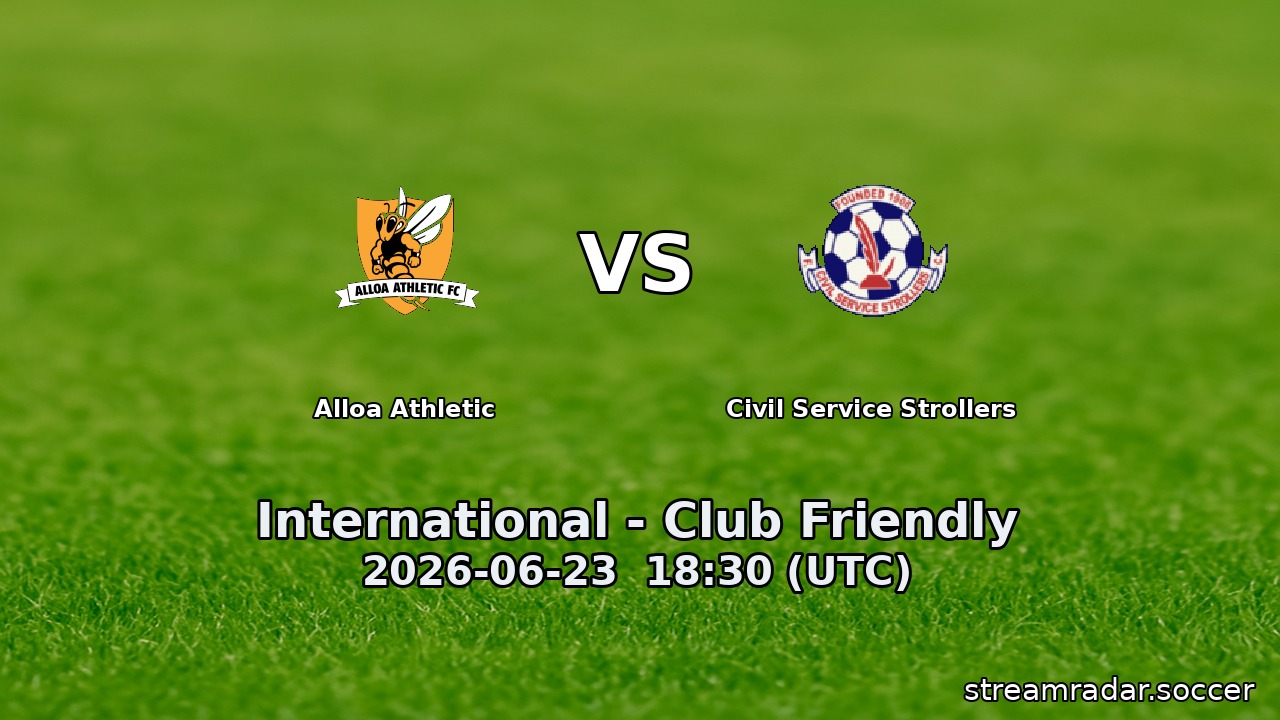 Alloa Athletic vs Civil Service Strollers