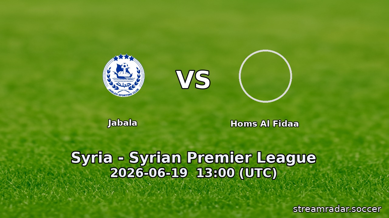 Jabala vs Homs Al Fidaa