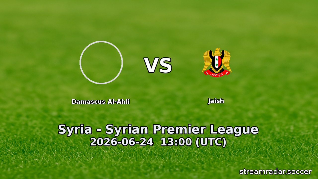 Damascus Al-Ahli vs Jaish