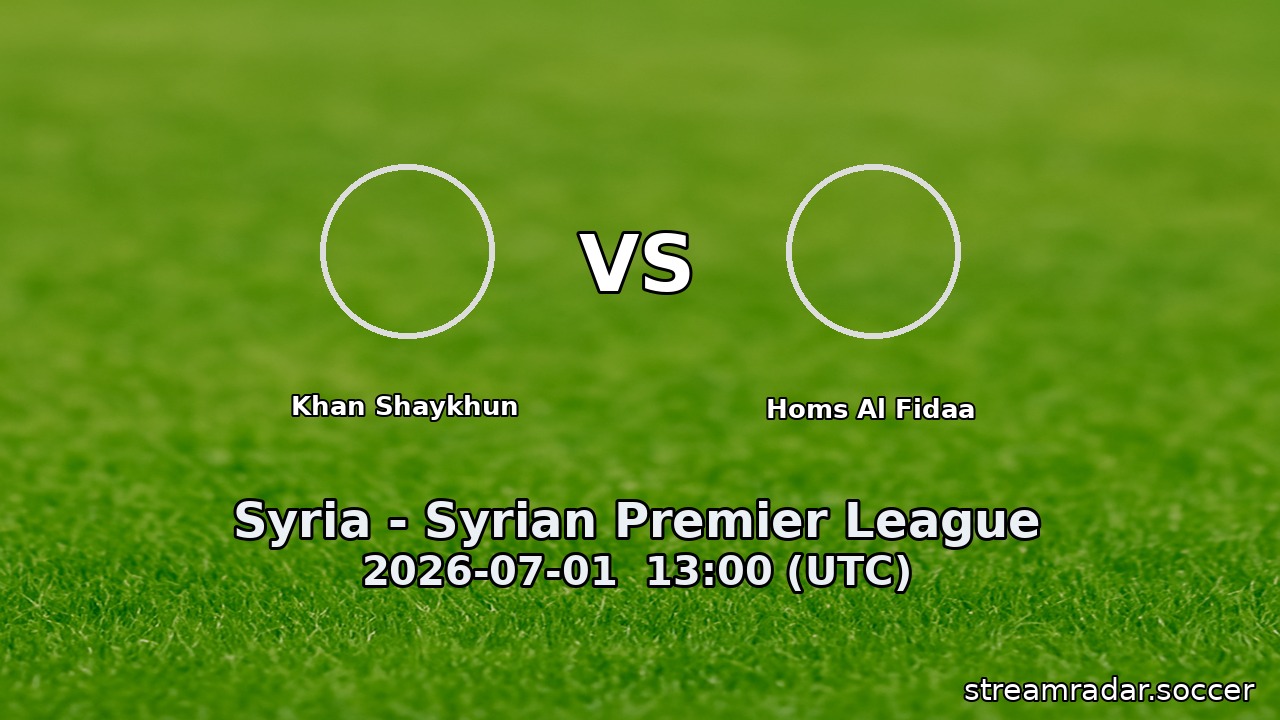 Khan Shaykhun vs Homs Al Fidaa