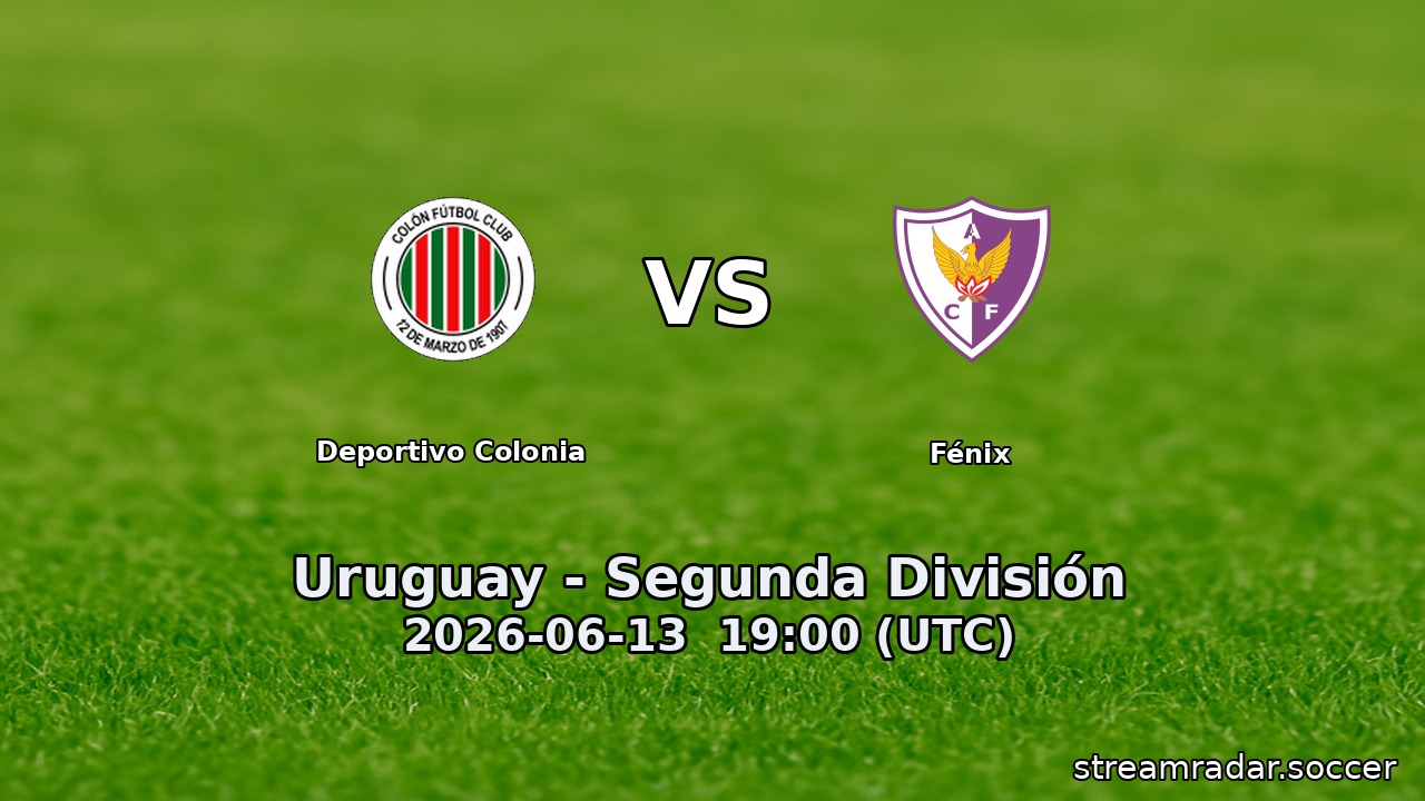 Deportivo Colonia vs Fénix