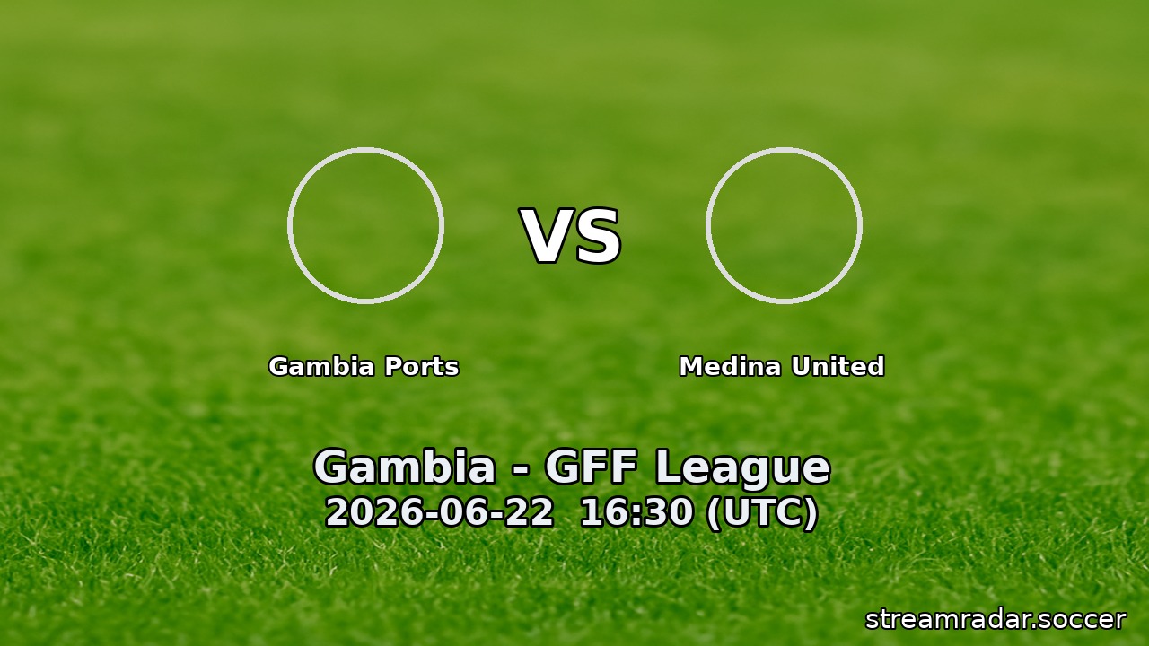 Gambia Ports vs Medina United