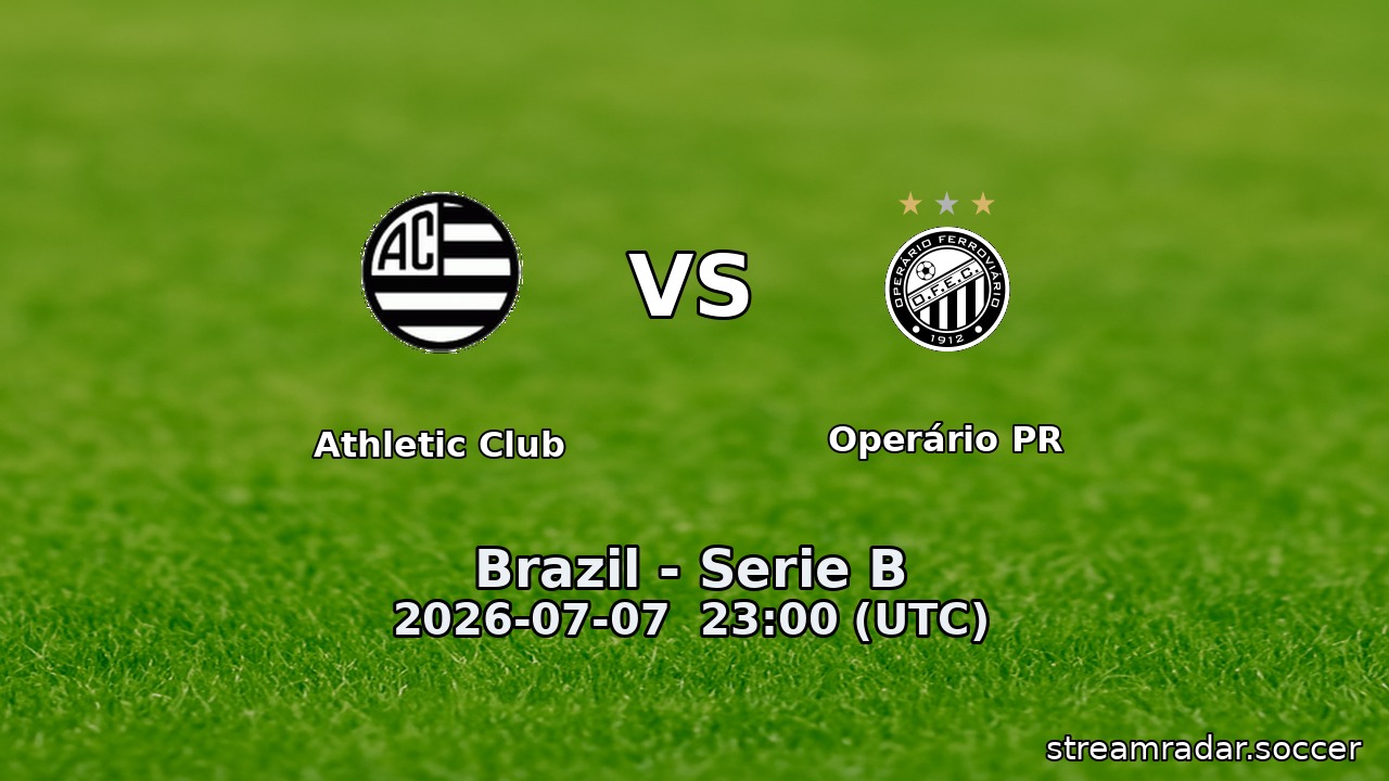 Athletic Club vs Operário PR