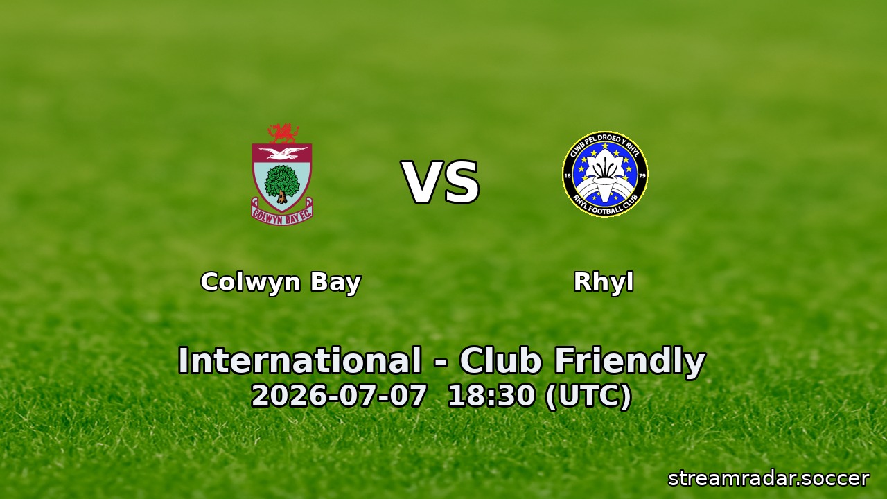 Colwyn Bay vs Rhyl