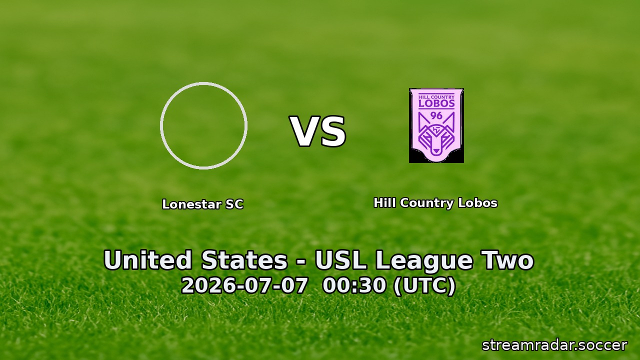 Lonestar SC vs Hill Country Lobos