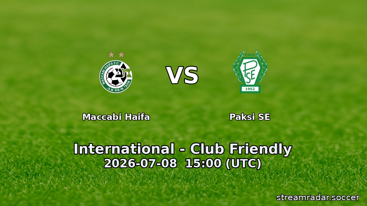 Maccabi Haifa vs Paksi SE