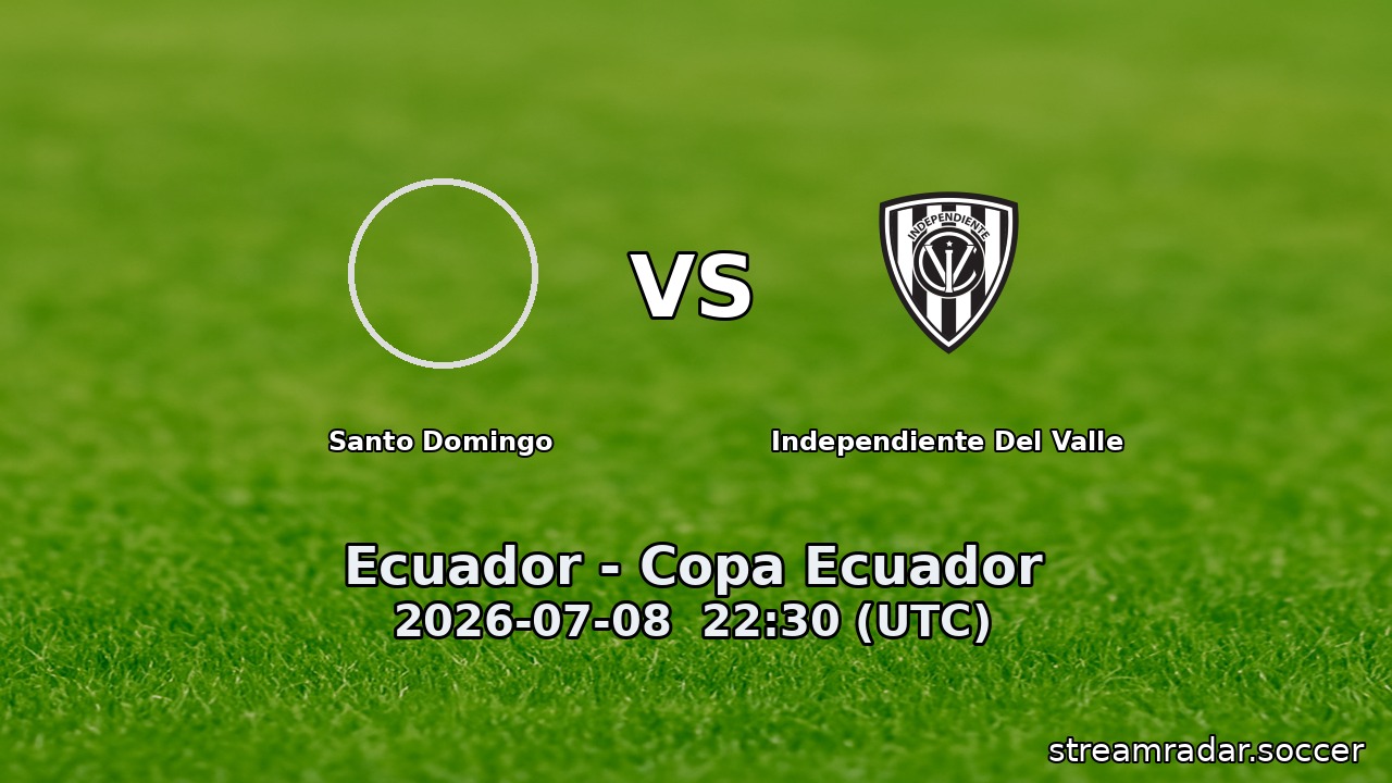 Santo Domingo vs Independiente Del Valle