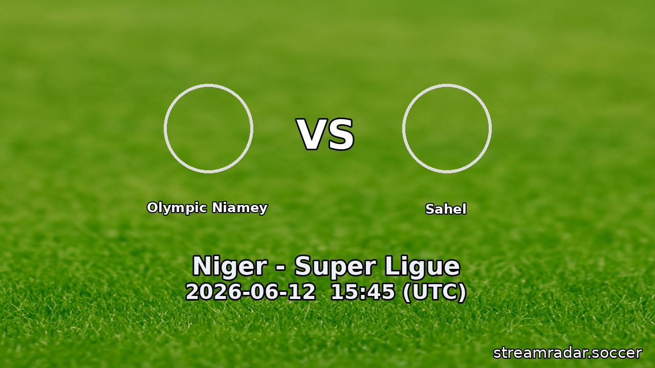 Olympic Niamey vs Sahel