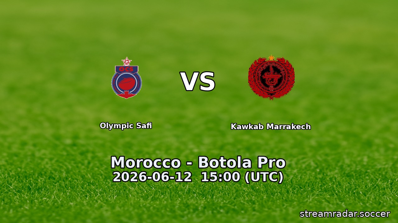 Olympic Safi vs Kawkab Marrakech