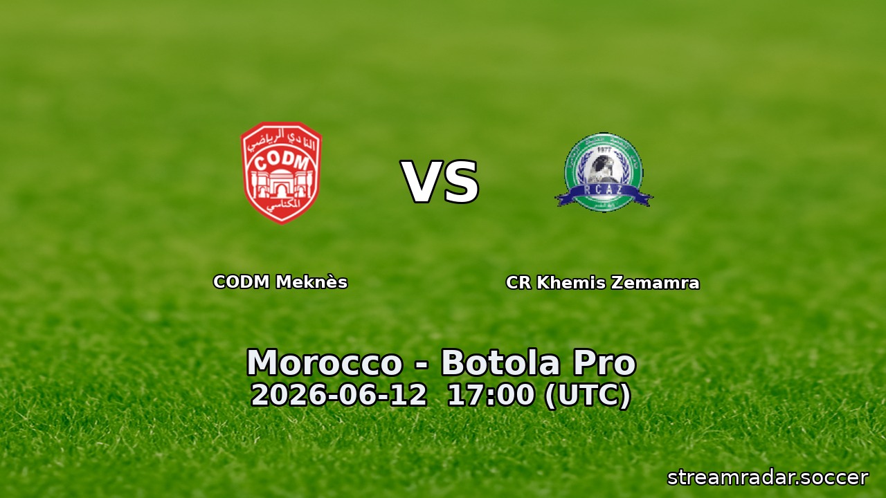 CODM Meknès vs CR Khemis Zemamra