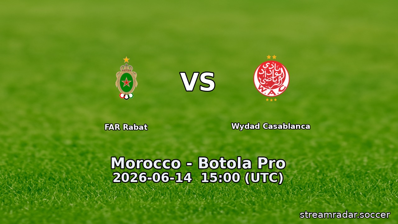 FAR Rabat vs Wydad Casablanca