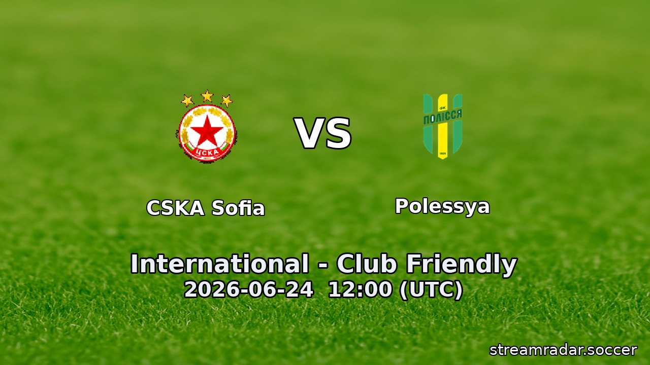 CSKA Sofia vs Polessya