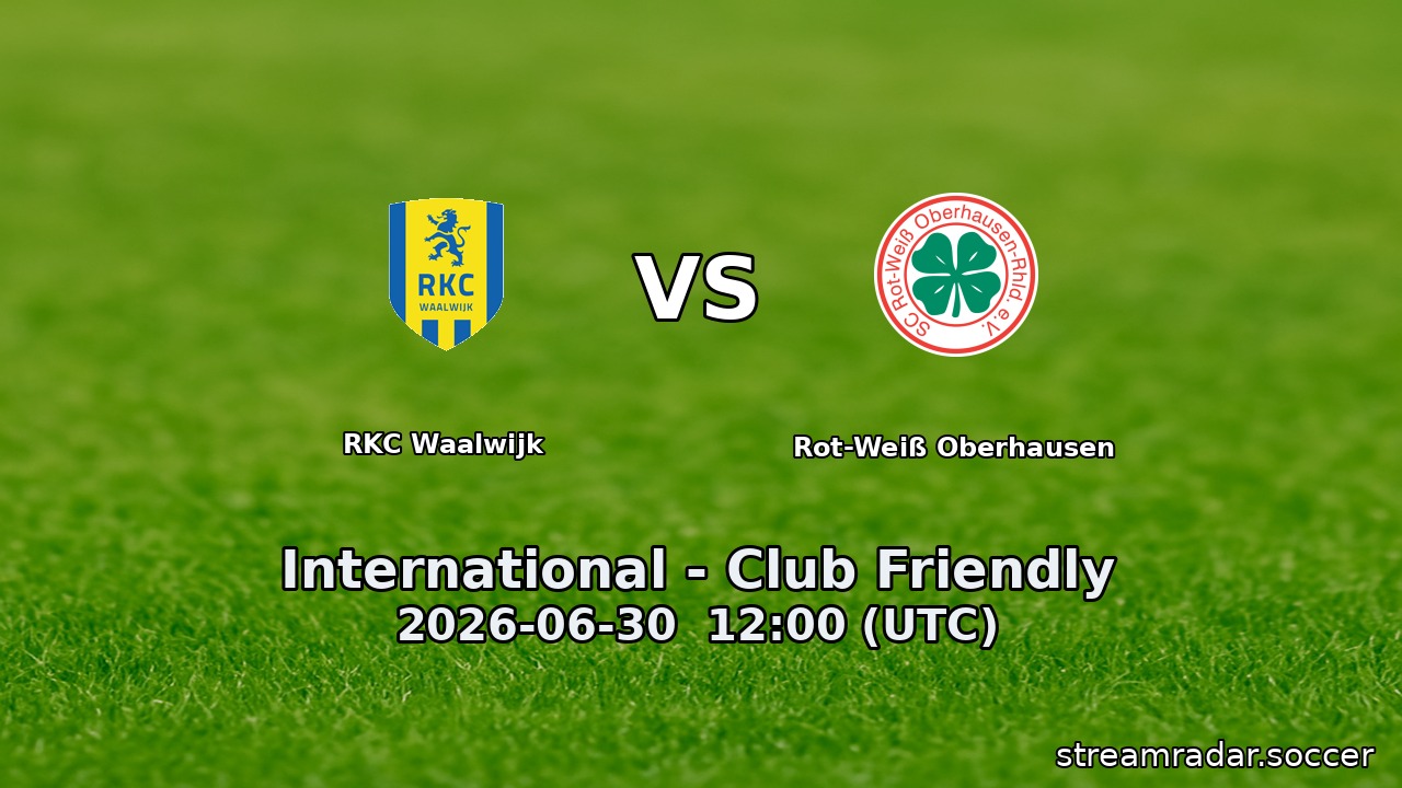 RKC Waalwijk vs Rot-Weiß Oberhausen