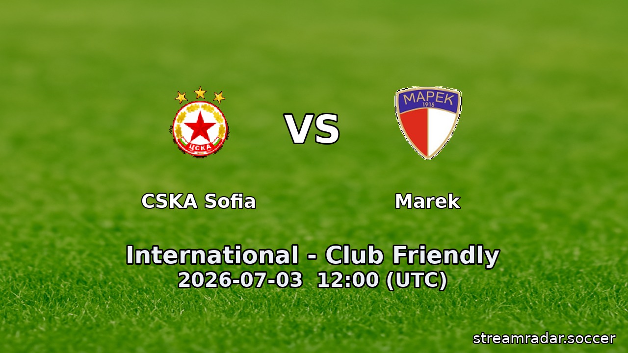 CSKA Sofia vs Marek