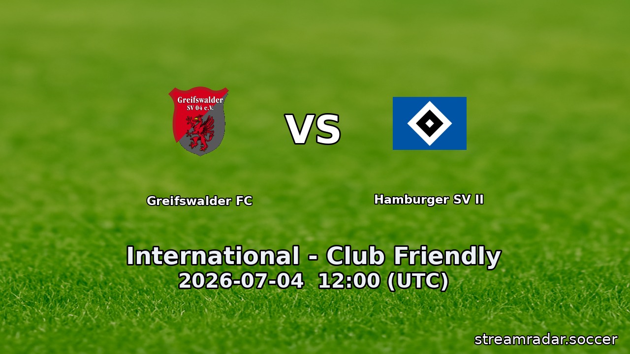 Greifswalder FC vs Hamburger SV II