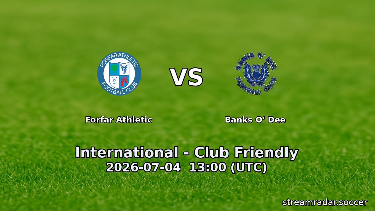 Forfar Athletic vs Banks O' Dee