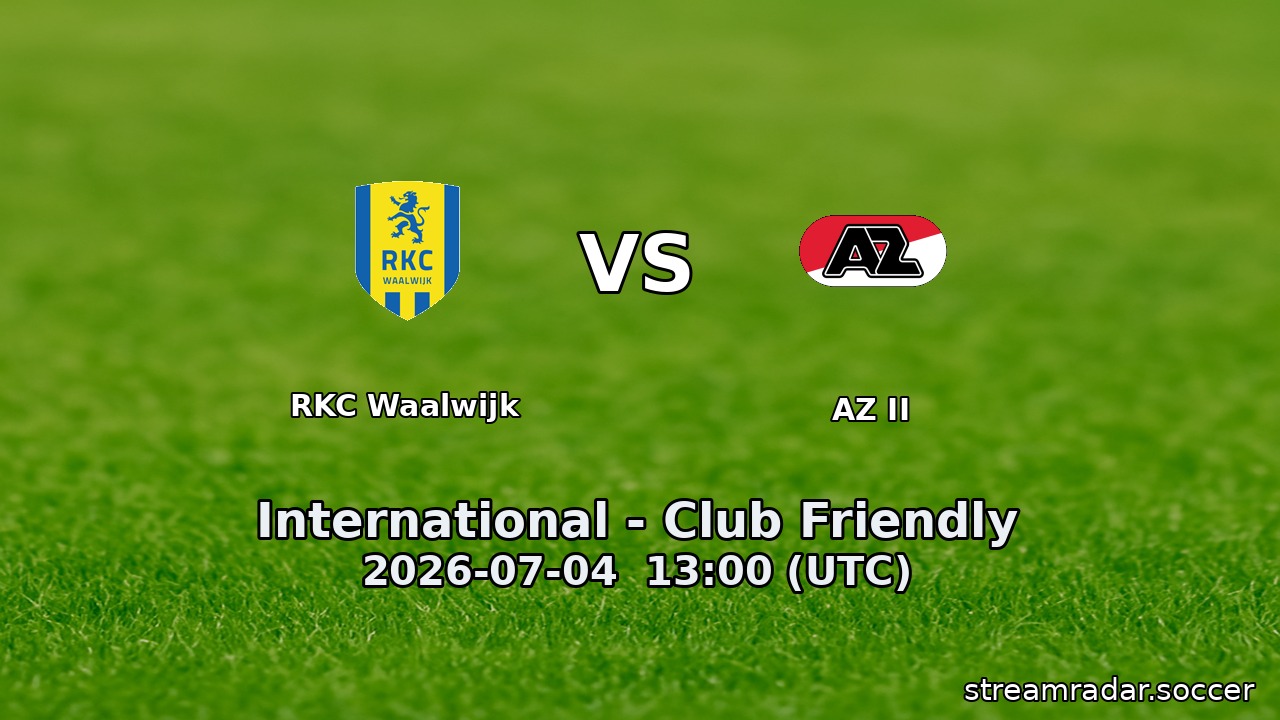 RKC Waalwijk vs AZ II