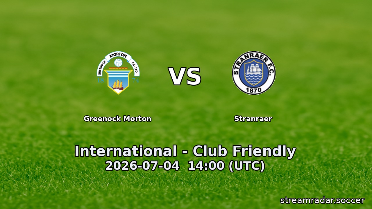 Greenock Morton vs Stranraer