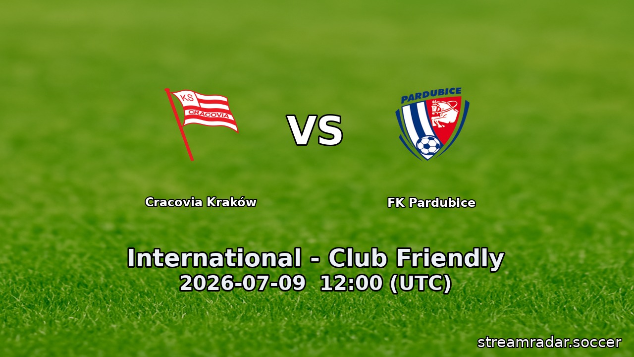Cracovia Kraków vs FK Pardubice