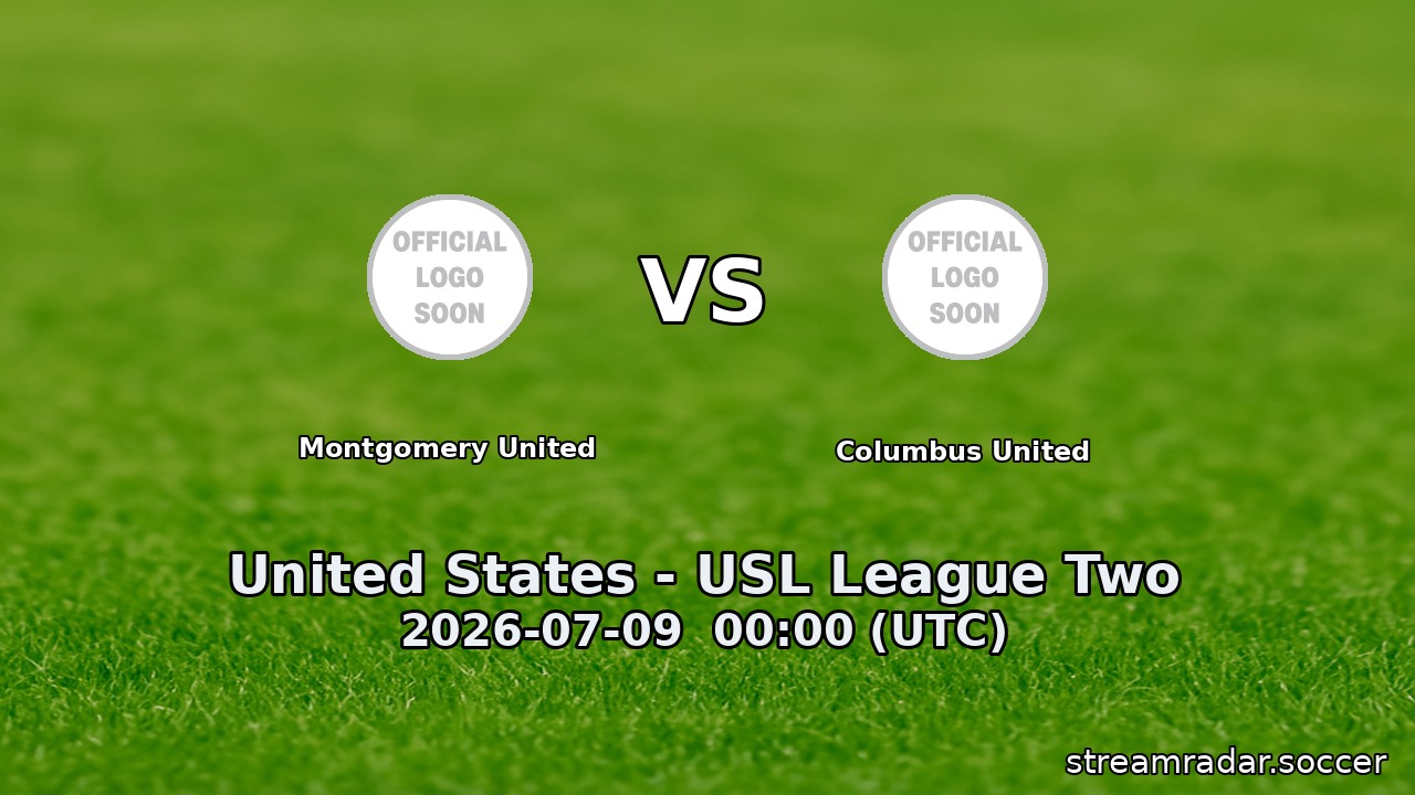 Montgomery United vs Columbus United