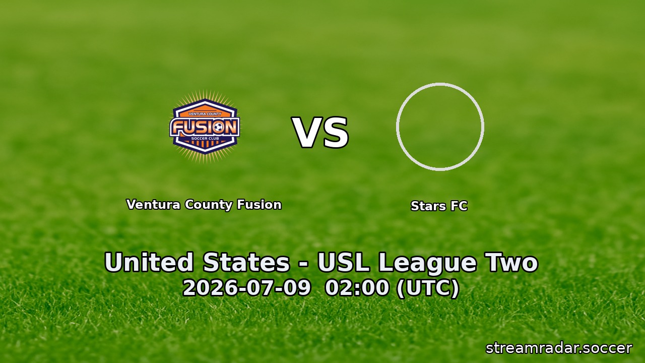 Ventura County Fusion vs Stars FC