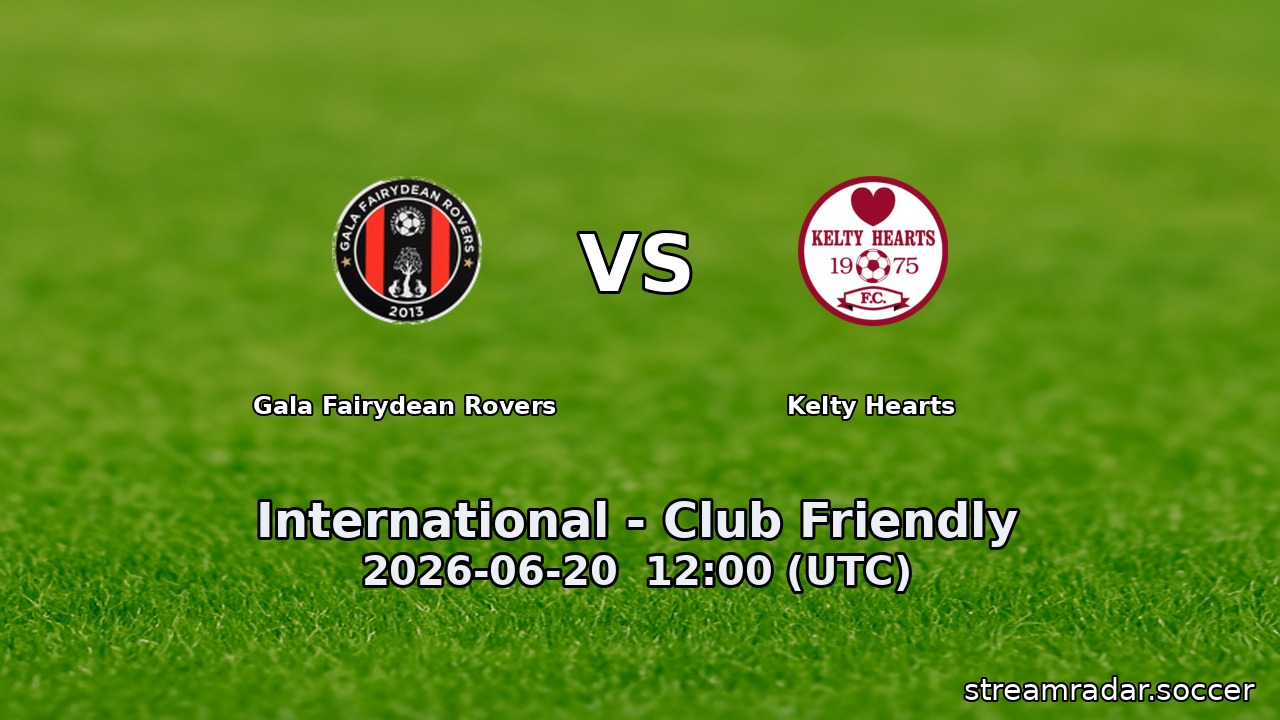 Gala Fairydean Rovers vs Kelty Hearts