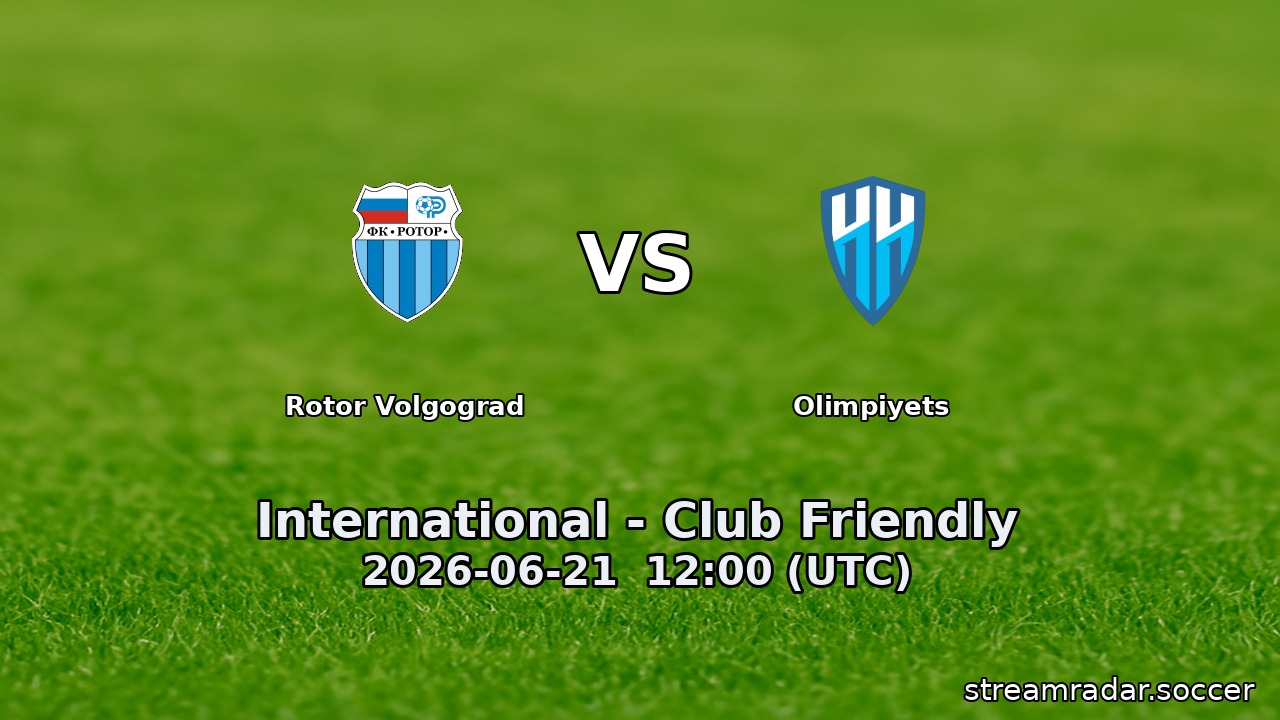 Rotor Volgograd vs Olimpiyets