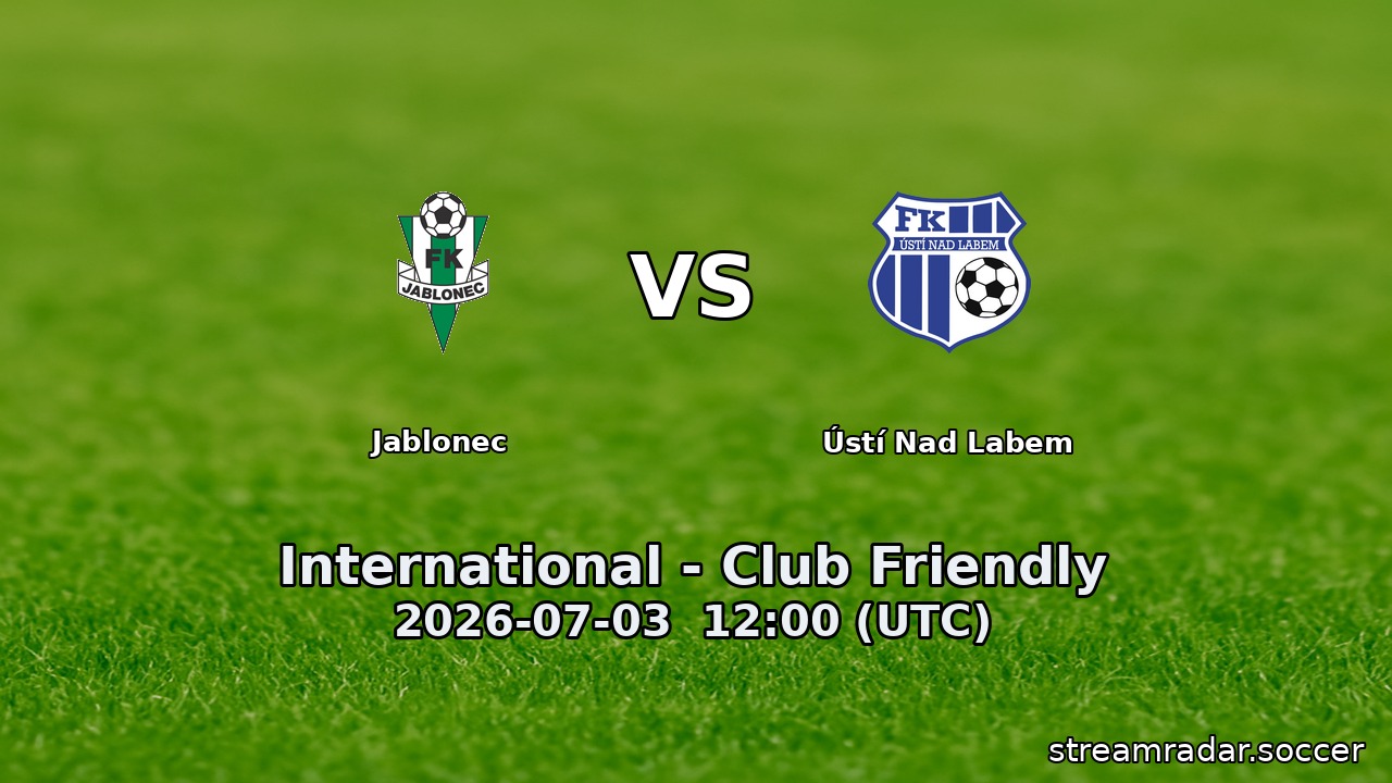 Jablonec vs Ústí Nad Labem