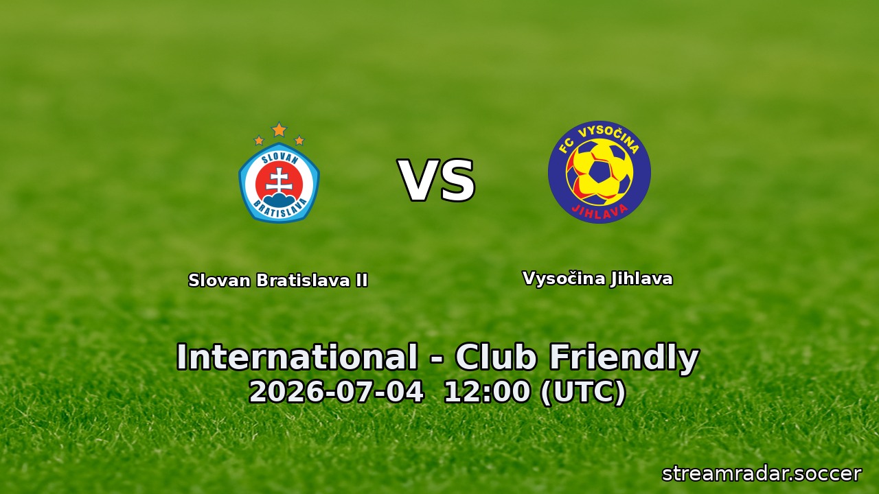 Slovan Bratislava II vs Vysočina Jihlava