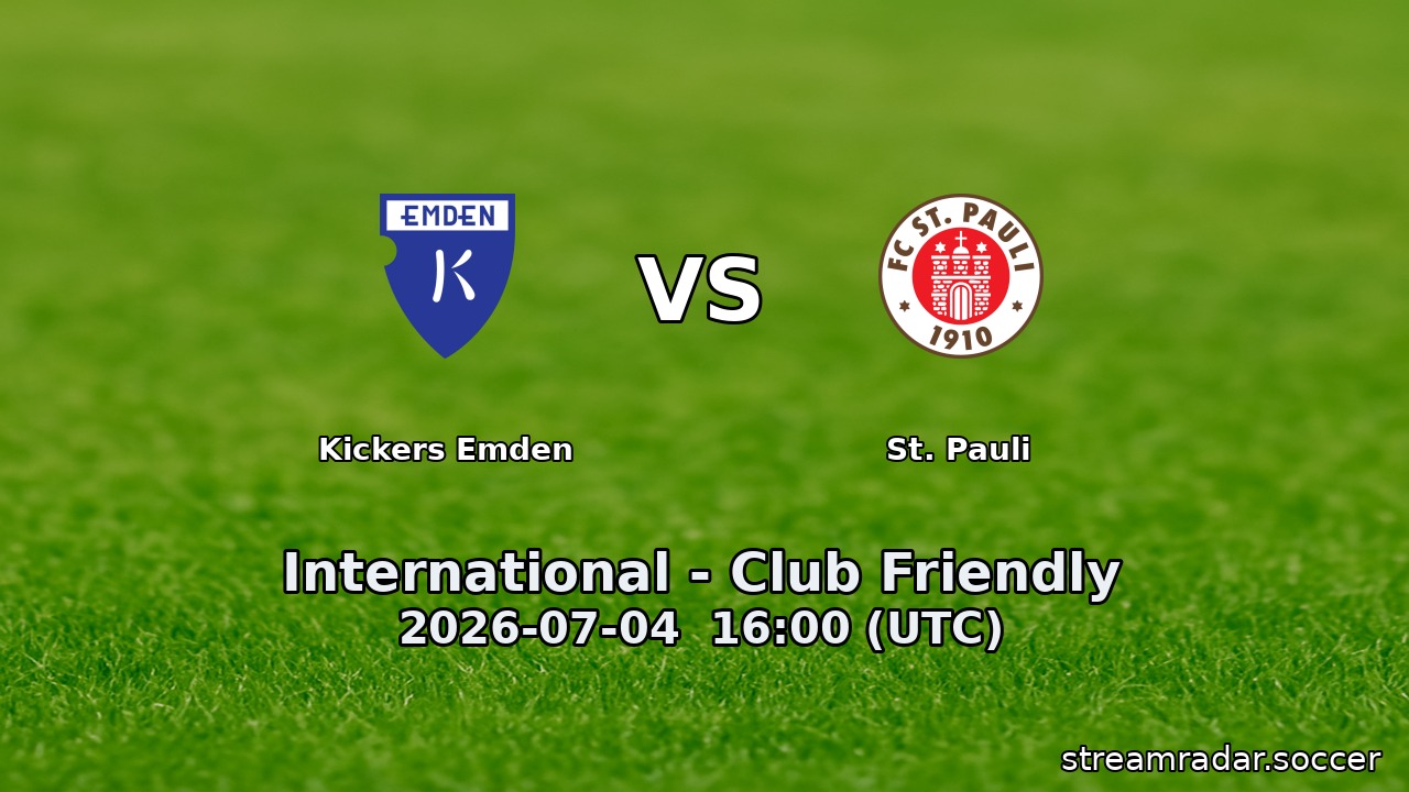 Kickers Emden vs St. Pauli