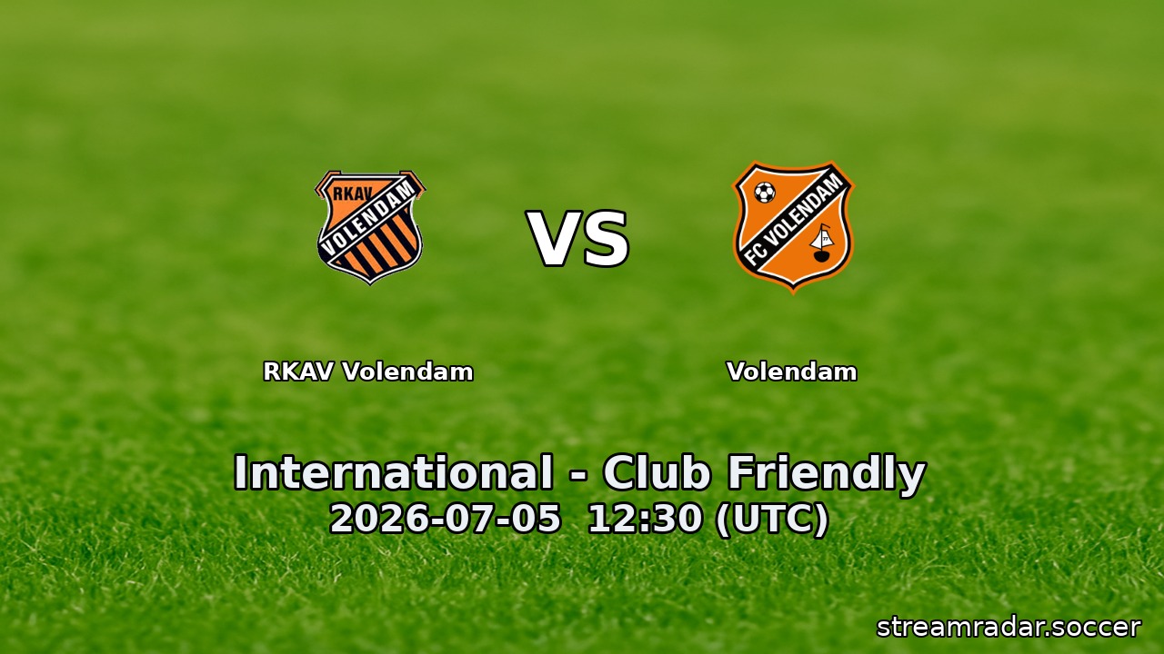 RKAV Volendam vs Volendam