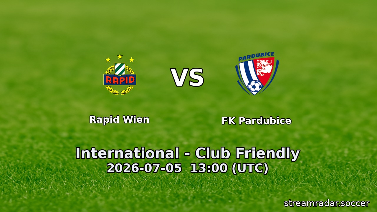 Rapid Wien vs FK Pardubice