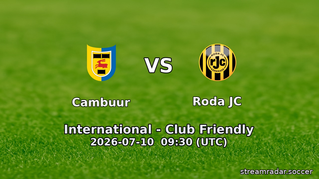 Cambuur vs Roda JC