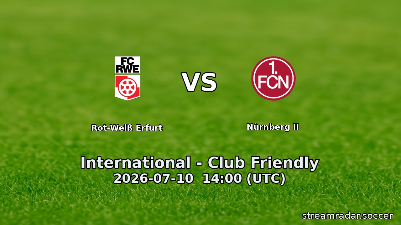 Rot-Weiß Erfurt vs Nürnberg II