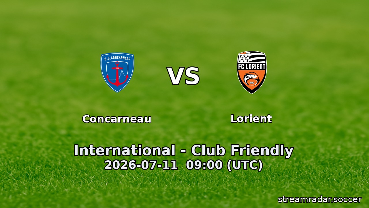 Concarneau vs Lorient
