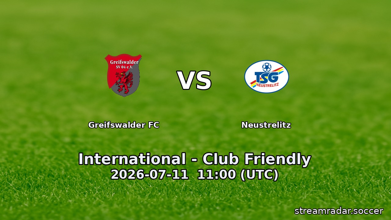 Greifswalder FC vs Neustrelitz