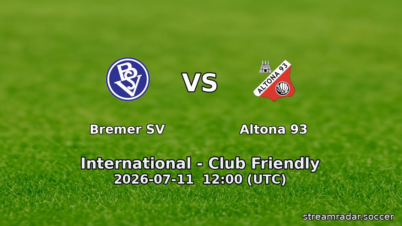 Bremer SV vs Altona 93
