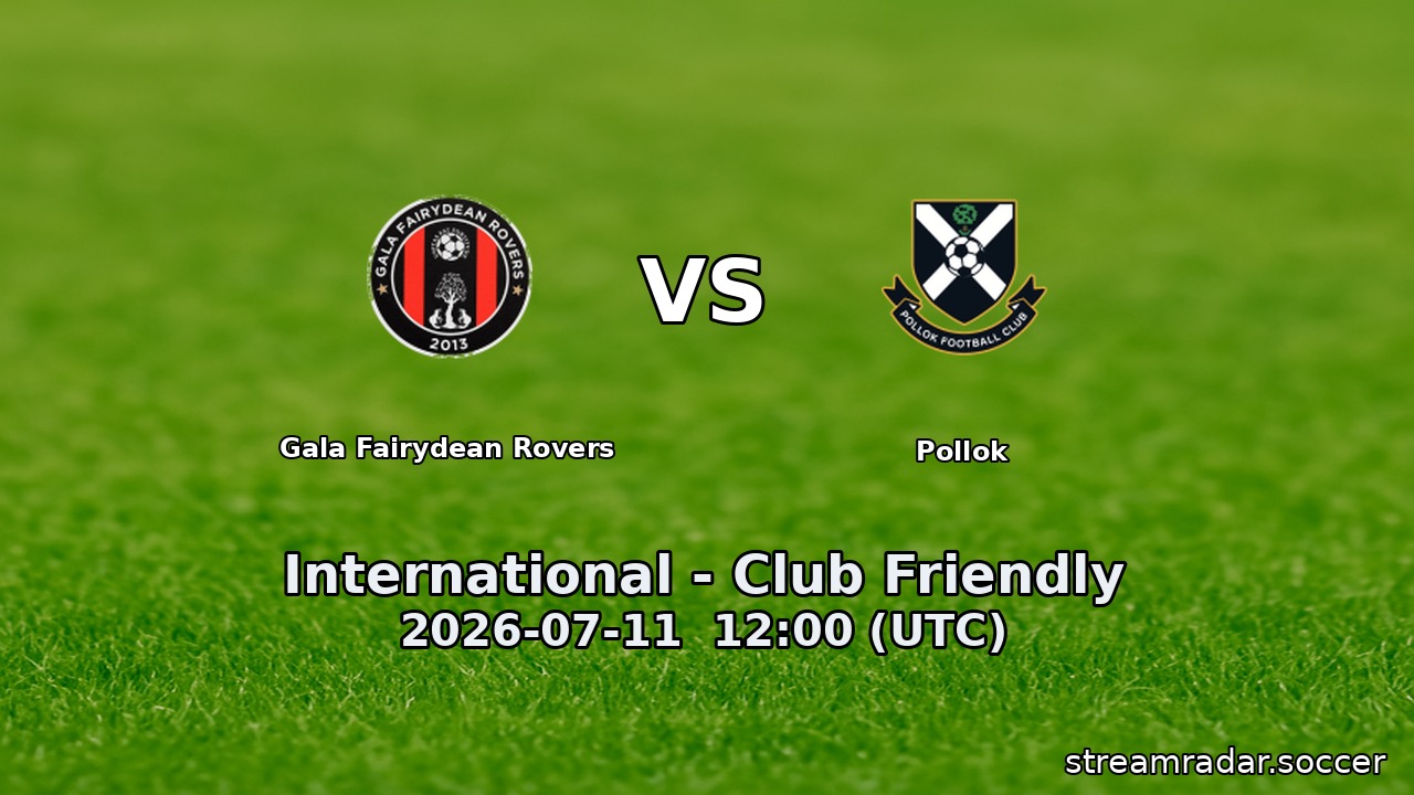 Gala Fairydean Rovers vs Pollok