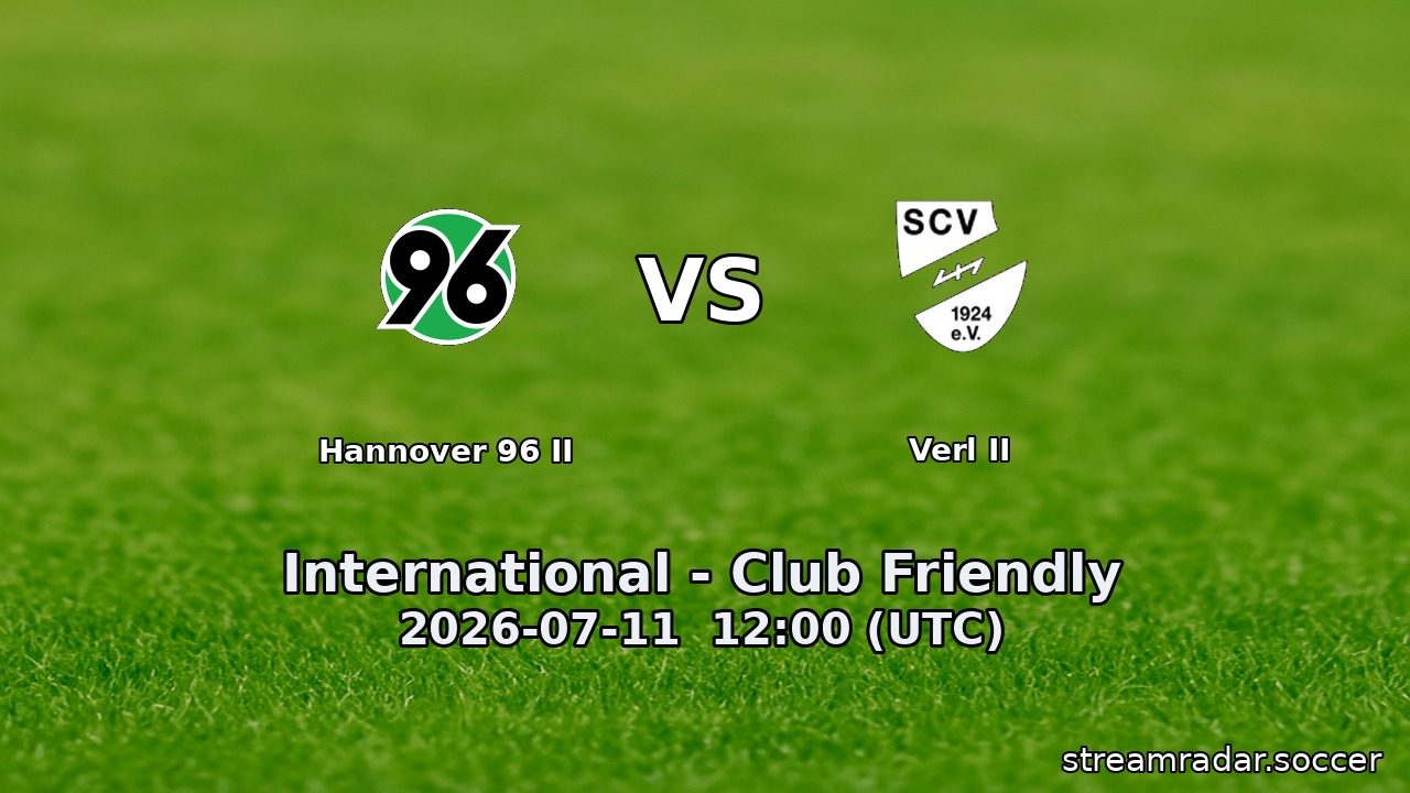 Hannover 96 II vs Verl II