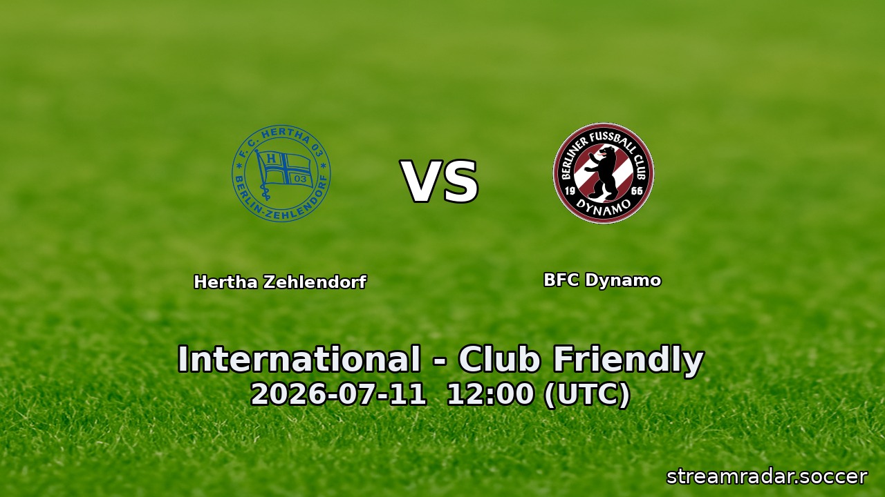 Hertha Zehlendorf vs BFC Dynamo